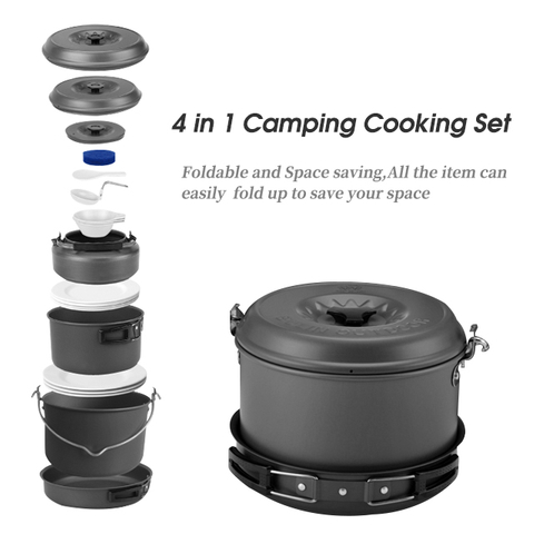 Легкий алюминиевый набор походной посуды для скалолазания