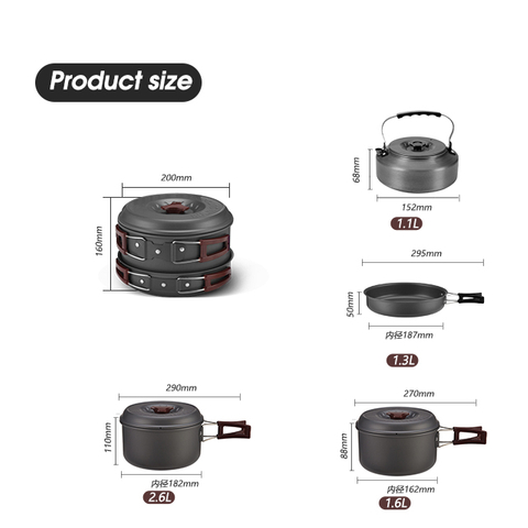 Походный рюкзак с антипригарным покрытием Набор посуды для кемпинга