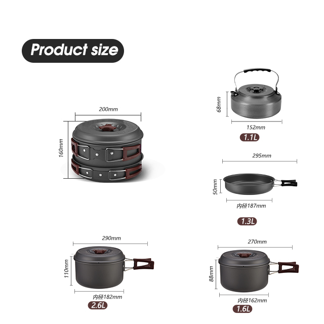 Рюкзак с антипригарным покрытием, посуда для кемпинга