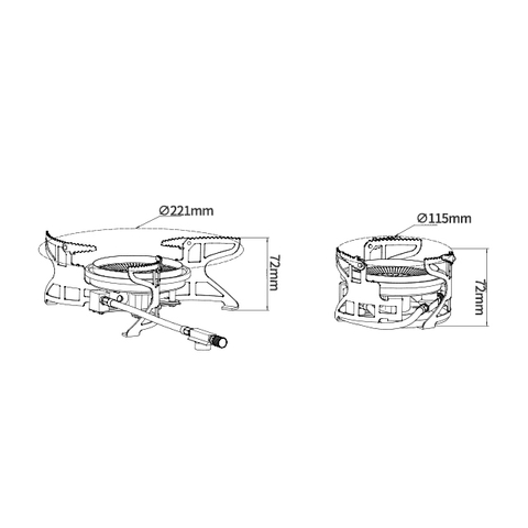 Портативная походная газовая плита BULIN мощностью 2800 Вт BL100-B15