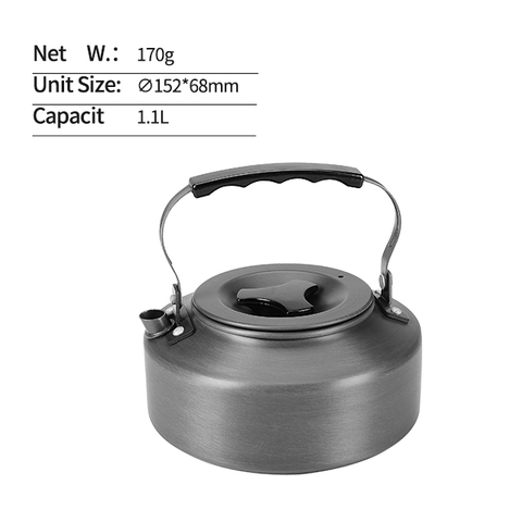 Набор посуды для рыбалки из алюминия с двумя чашками для кемпинга 